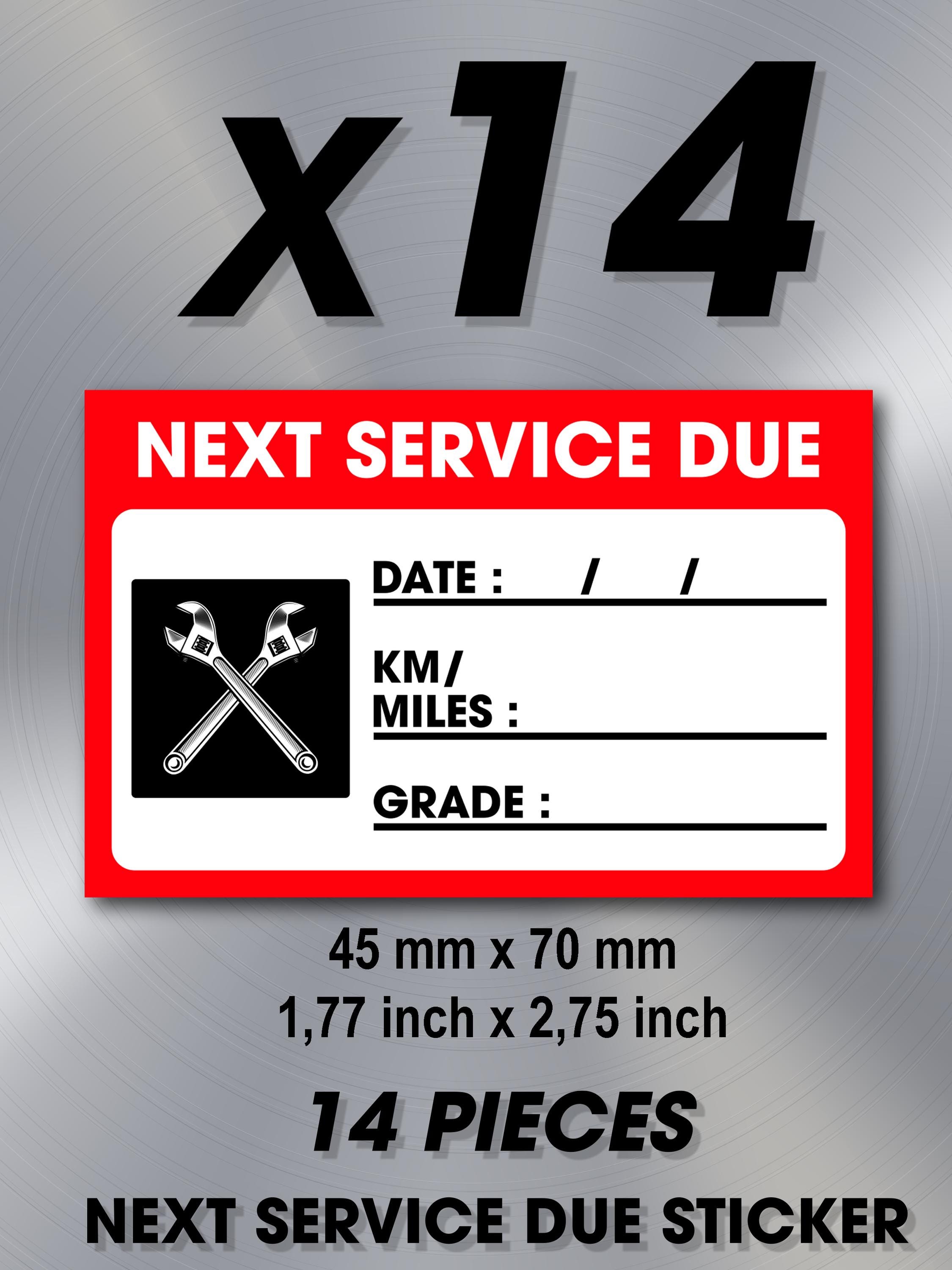 30x oil next service due custom car maintenance personalised with your name