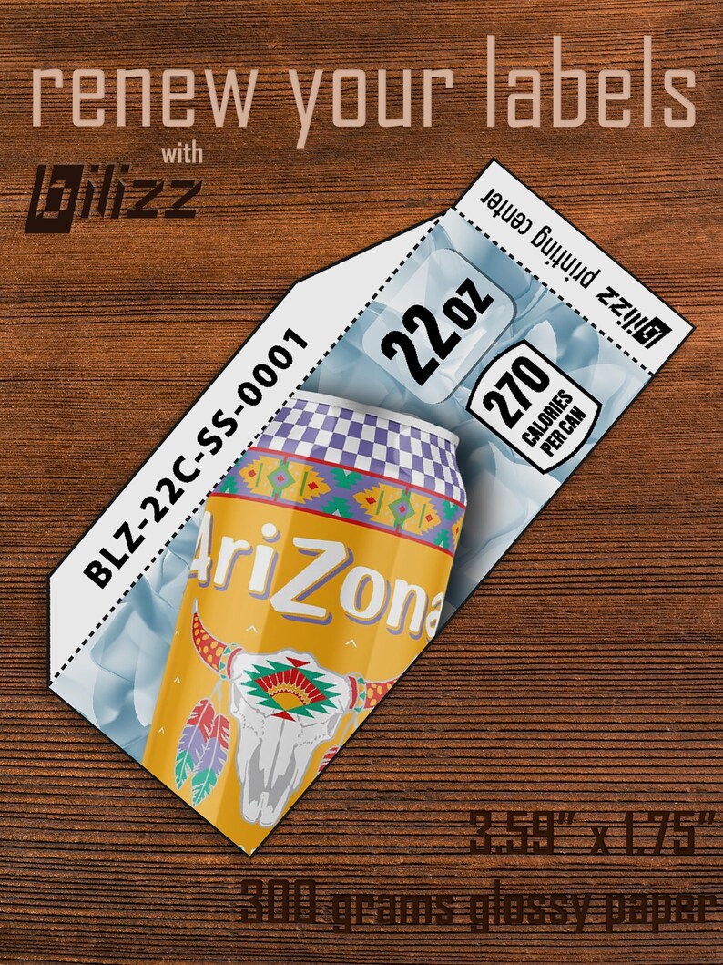 Arizona Cowboy Cocktail Mucho Mango 22oz Vending Machine Label – Size 3 ...