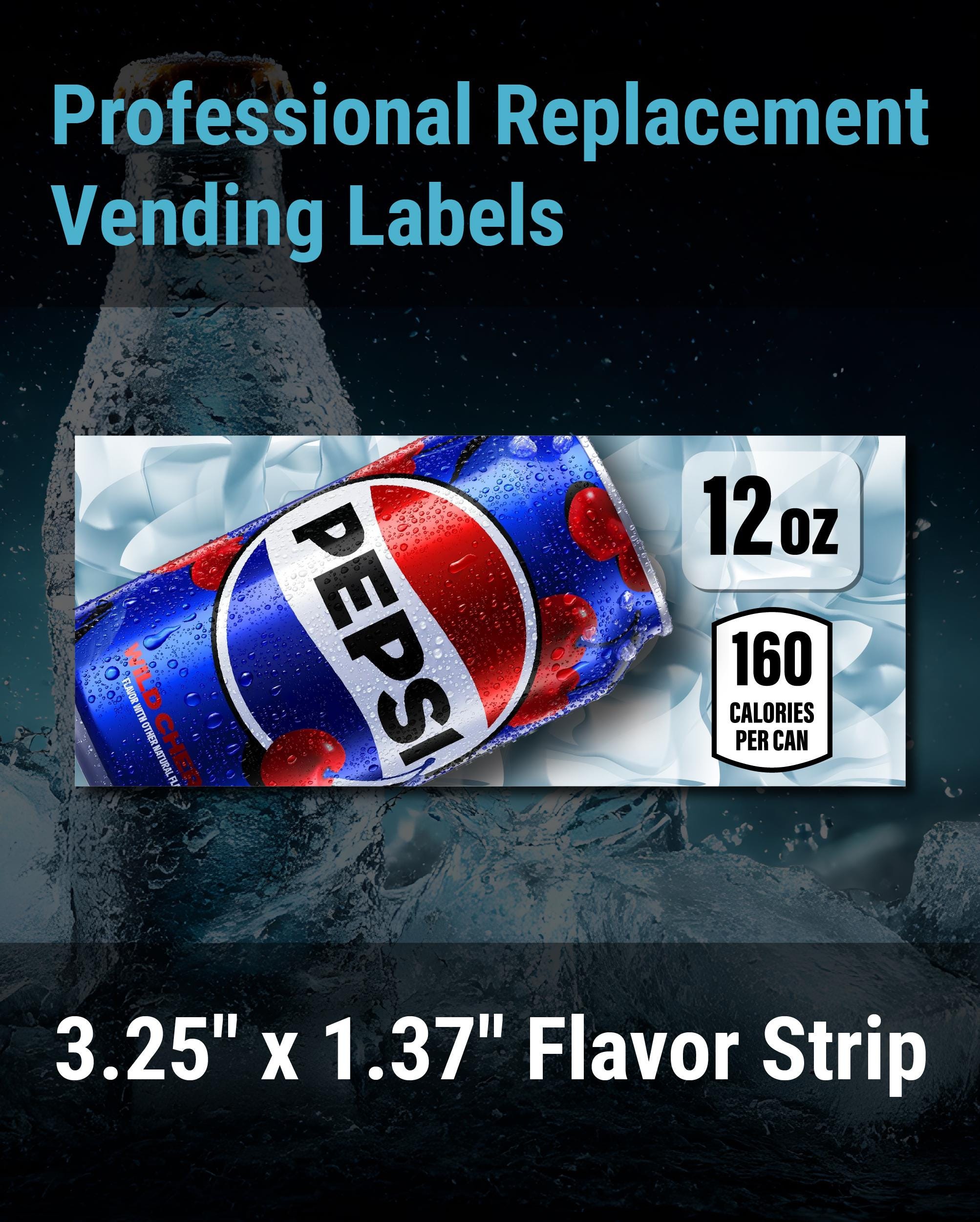 Pepsi Wild Cherry 12oz, Dixie-narco SA43 Vending Label Insert