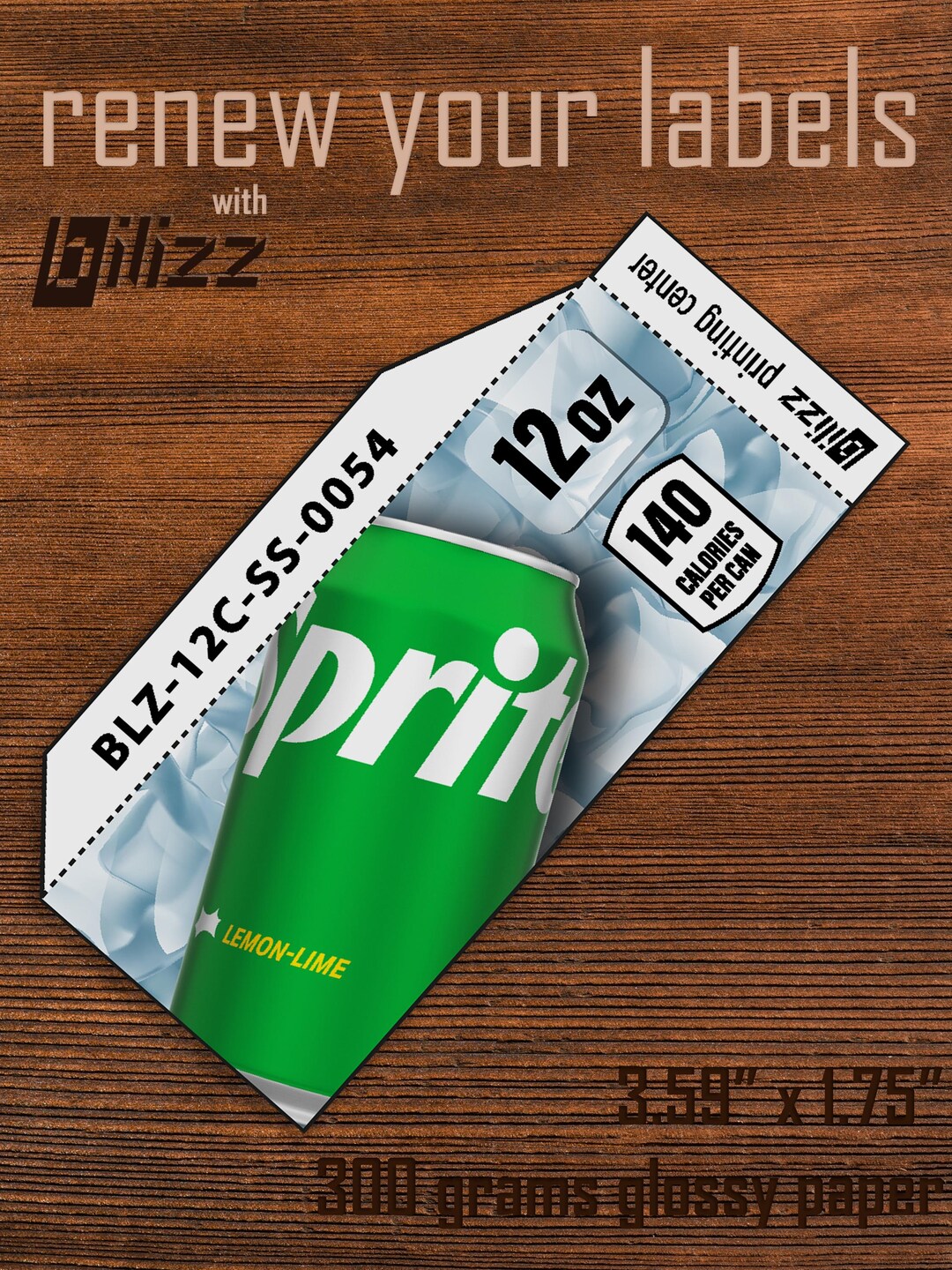 Sprite Vending Machine Label – Glossy Replacement Label – 3.59