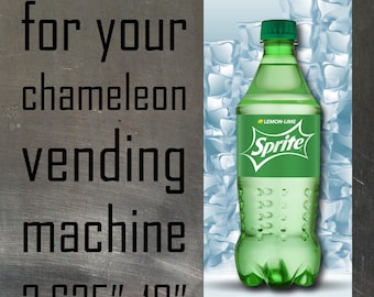 Sprite Lemon-Lime 20oz, Chameleon Vending Label Insert – 3.625" × 10"