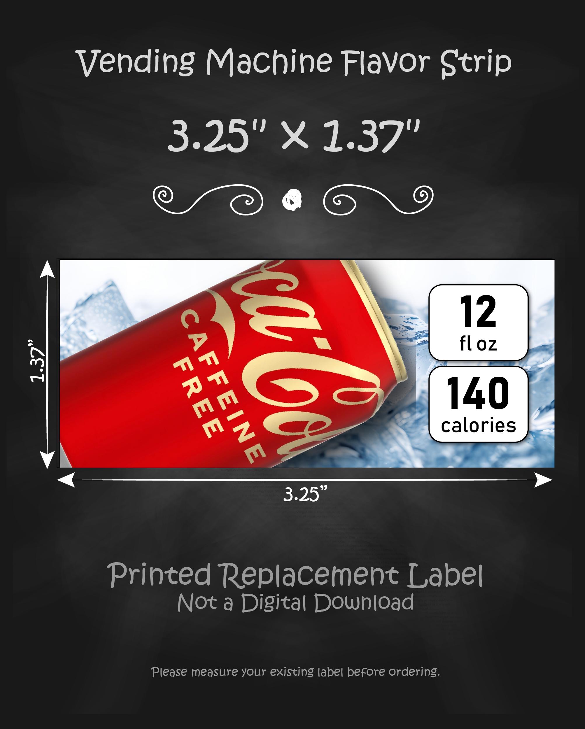 Dixie-narco 12oz Coca Cola Set, SA43 Vending Label Insert – 3.25