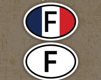 Thin and discreet French flag sticker