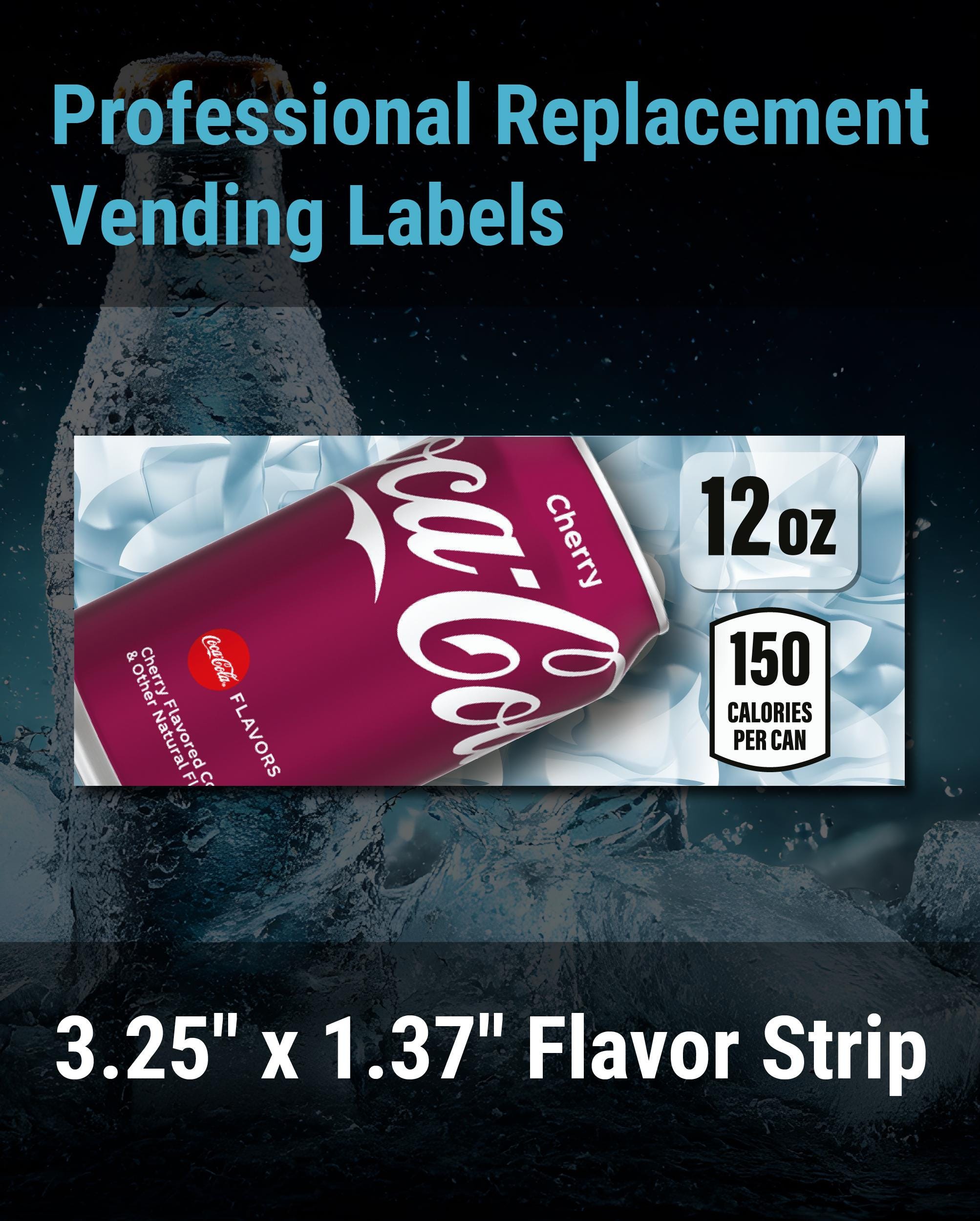 Dixie-narco 12oz Coca Cola Set, SA43 Vending Label Insert – 3.25
