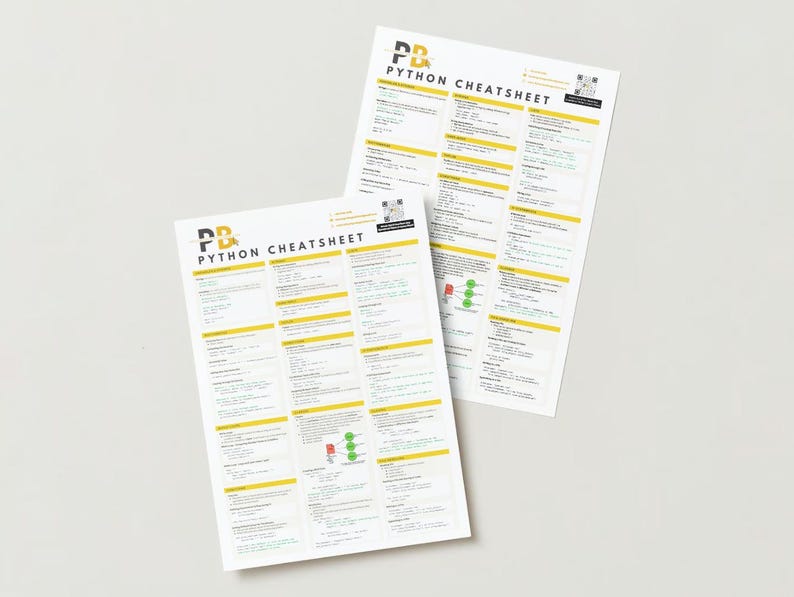 30 Coding Cheat Sheets Bundle: Programming Reference Posters (Digital Download) image 10