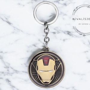 Superhero Keychain Set – Inspired by Iron Hero, Spider Hero, Green Monster & Thunder Hammer – Cool Gift for Comic Fans