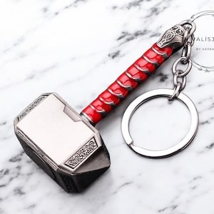 Superhero Keychain Set – Inspired by Iron Hero, Spider Hero, Green Monster & Thunder Hammer – Cool Gift for Comic Fans