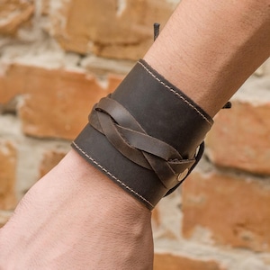 Wide leather bracelets for men, Handmade leather bracelet, Wide cuff bracelet for men, Custom mens bracelet, Leather wristbands men