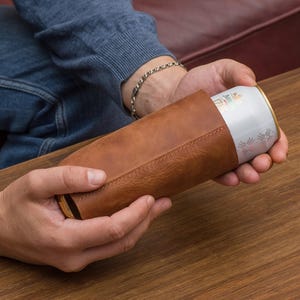 Personalized leather can holder, Beer can sleeves, Engraved can cooler, Custom leather can holder, Drink can holder, Groomsmen can holder