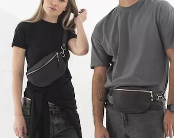 Custom leather fanny pack, Personalized belt bags, Leather bum bag women crossbody, Leather waist bag women, Travel fanny pack