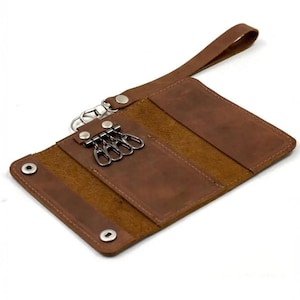 Portachiavi in pelle personalizzato, portachiavi organizer in pelle, portachiavi in pelle personalizzato, portachiavi inciso, portachiavi tascabile