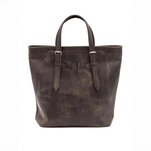 Leather shoulder tote bag, Womens leather tote, Minimalist leather bag, Leather work tote, Large leather tote brown, Leather shopping bag