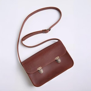 Sac à main en cuir pour femme, petit sac messager en cuir, petit sac à main à bandoulière, sac à bandoulière en cuir fait main, petit sac cartable