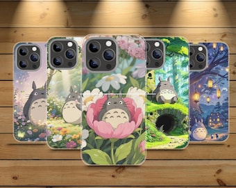 Custodia per telefono Totoro Anime Kawaii Forest Spirit Design per iPhone/Samsung/Pixel