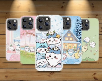 Custodia per telefono Chiikawa – Cover morbida con illustrazione giapponese per iPhone, Samsung e Pixel