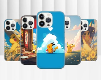 Custodia per telefono anime Pikachu, cover per telefono di design