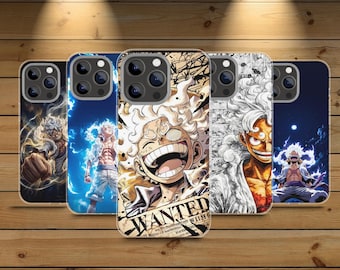 Custodia per telefono Luffy Gear 5 One Piece per iPhone e Samsung Pixel