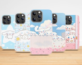 Custodia per telefono Cinnamoroll, cucciolo kawaii, cover per iPhone e Samsung con estetica pastello