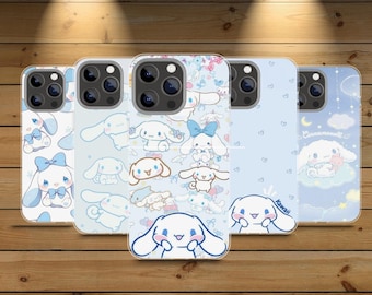 Custodia per telefono Cinnamoroll, estetica carina e preppy, protettiva con gancio
