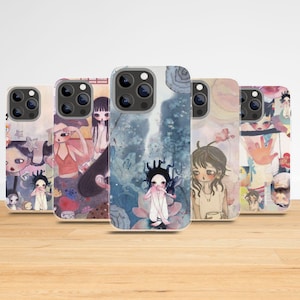 Aya Takano Art  Phone Case – Preppy and Cute Aesthetic, iPhone 16 15 14 13 12 11 Pro Max 8 Plus X, Samsung Galaxy S24 S23 S22 S20