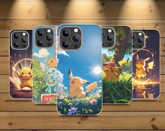Custodia per telefono Pikachu / Custodia Pokemon per iPhone e Samsung, regalo anime kawaii