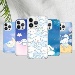 Cinnamoroll Handyhülle, Preppy and Cute Aesthetic, iPhone 16 15 14 13 12 11 Pro Max 8 Plus X, Samsung Galaxy S24 S23 S22 S20