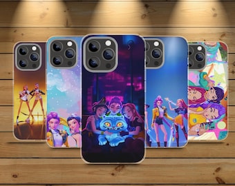 Custodia per telefono K-Pop Demon Hunter / Cover protettiva in TPU per iPhone Samsung Pixel