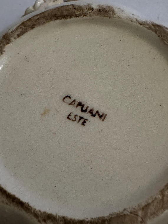 Vintage Italian Capanni Este Ceramic Trinket Box – Romantic Rose Jewelry Casket – Mid Century Shabby Chic Decor – 1950s Italy View 6