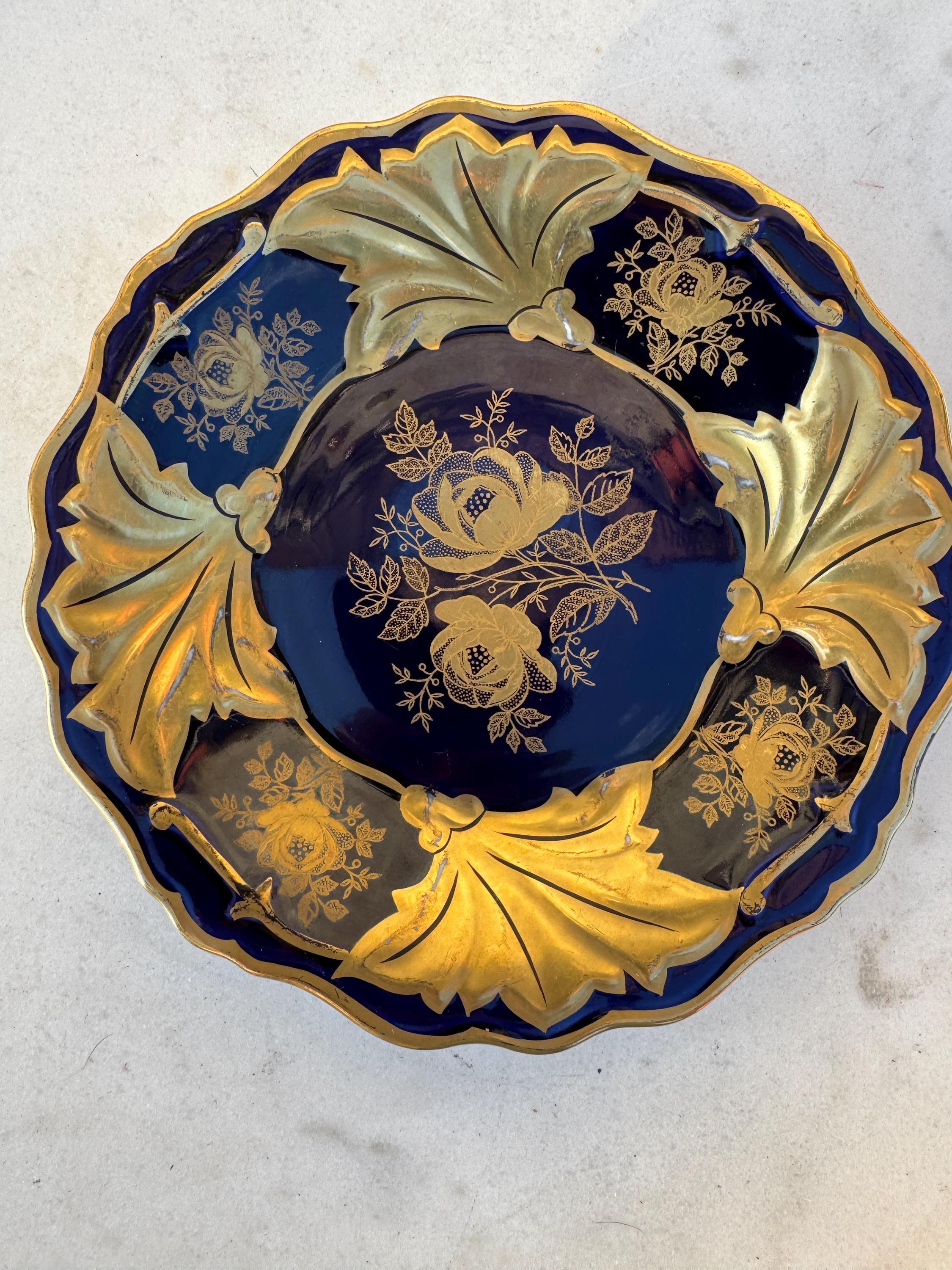 Vintage Weimar Porzellan Plate – Echt Weimar Kobalt – “jutta