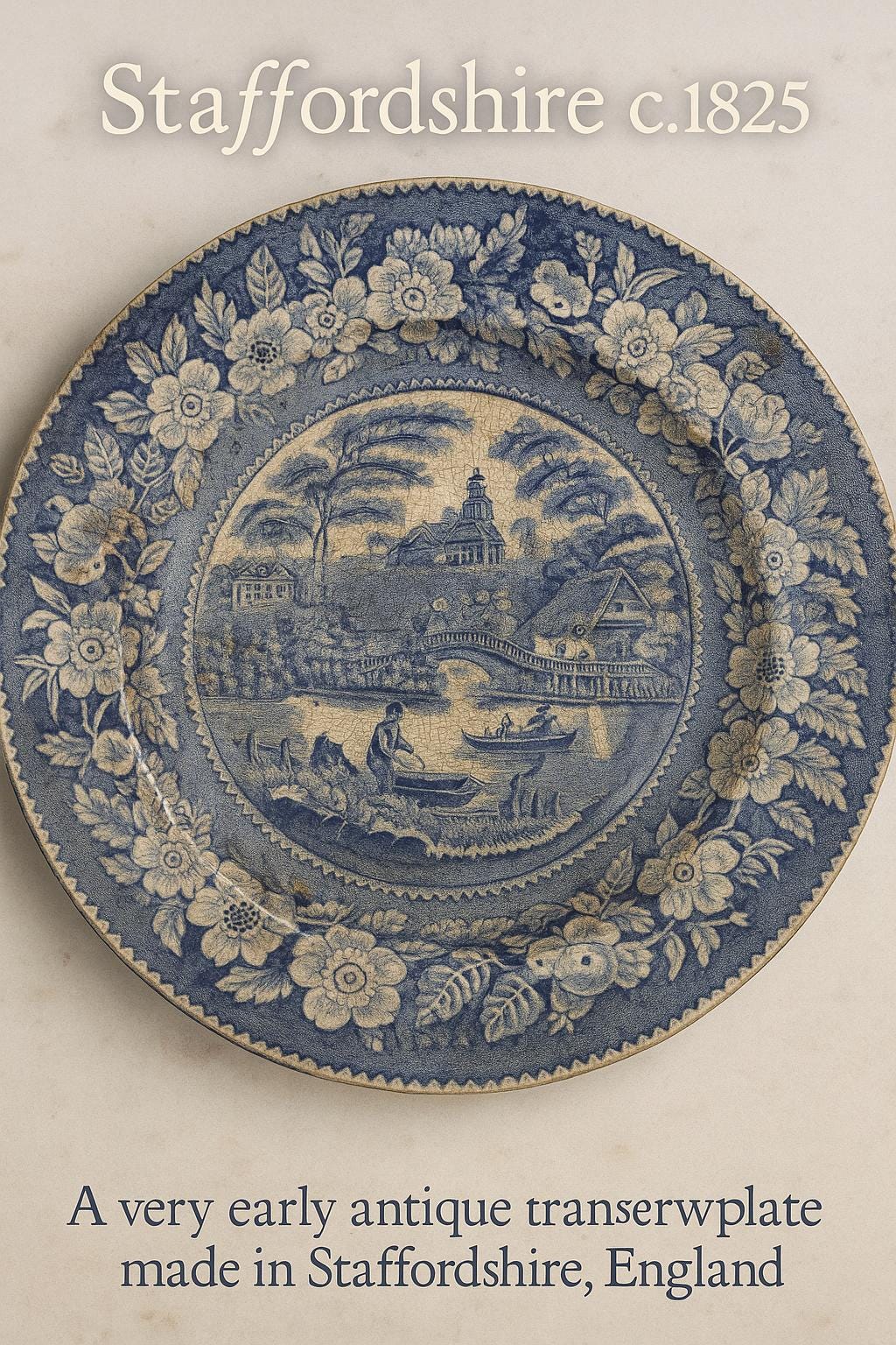 Wild Rose Blue Transferware - Etsy