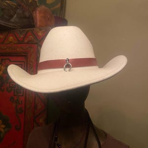 Naja Hat Band on Supple Tan or Brown Leather Stamped Leather