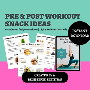 運動前後のスナックアイデアガイド、健康的な食事プラン、体重管理PDF