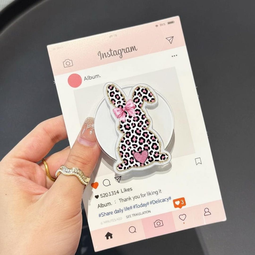 Leopard Bunny Magsafe Phone Grip, Easter Rabbit Popsocket - Etsy