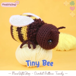 Crochet Bee Car Rear Key Pattern PDF, Amigurumi Bee Crochet Pattern, Animals Crochet Pattern, No Sew Pattern, Crochet Tutorial PDF,Cute Gift