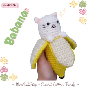 Bananya Crochet Pattern PDF, Cute Amigurumi Crochet Pattern, Fruits Crochet Pattern, No Sew Banana Pattern Png, Crochet Tutorial PDF