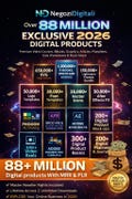 88 Million Digital Products Bundle \u2013 Instant Downloads for Creators, Templates, Graphics & More (2026 Edition) product logo