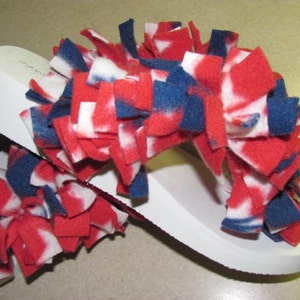 All Americana Fun Fuzzy Flip Flops