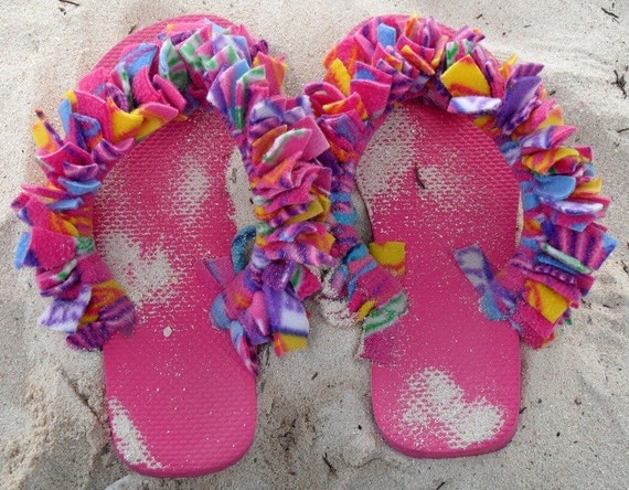 fuzzy flip flops