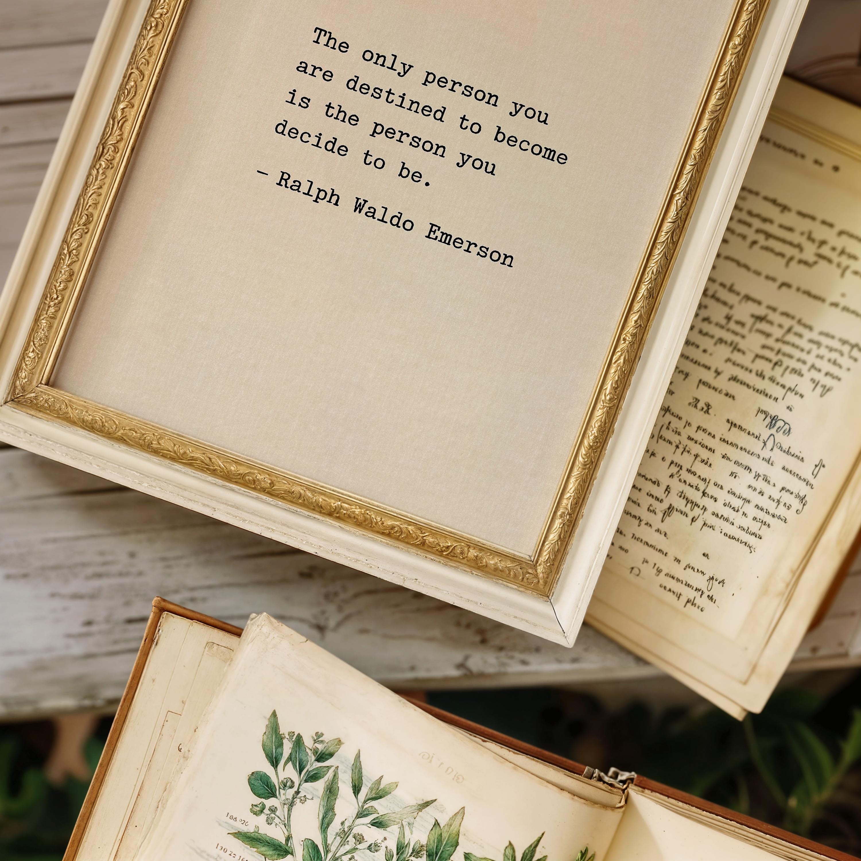 Ralph Waldo Emerson Quote Print: Typewriter Typography, Minimalist Wall ...
