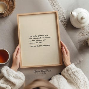 Ralph Waldo Emerson Quote Print: Typewriter Typography, Minimalist Wall ...