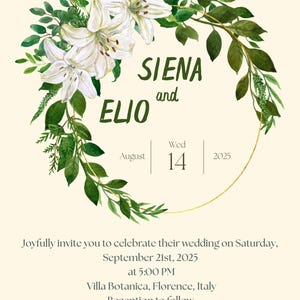 Boho Wedding Canva Wedding Invitation, Wedding Invitation Template, Digital Download Invitation,Editable Invitation With Canva,Modern Invite