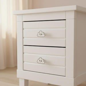 Uchwyty do szuflad w kształcie chmurki: dekoracja pokoju dziecięcego (sprzedawane parami)