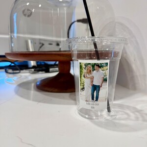 Personalized Photo Party Cups with Lids, Custom 16oz Plastic Cups image 9