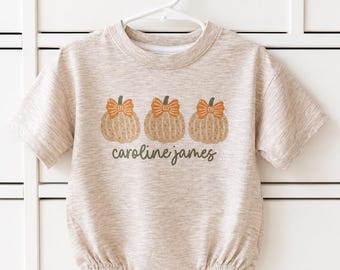 Custom Fall Bubble Romper