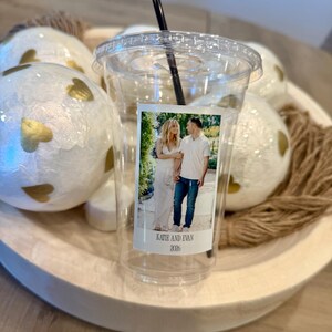 Personalized Photo Party Cups with Lids, Custom 16oz Plastic Cups image 5