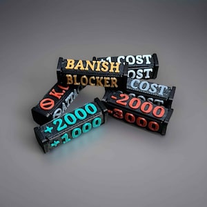 TCG Gametokens, Effektwürfel, Power Counter, Can't Attack, Double Attack, Rush, Banish, Blocker, Freeze, Cost Reduction, One Piece, 5/6 Stk.