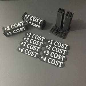 TCG Cost Change Tokens, Kosten erhöhen/reduzieren, +/-1 bis +/-4 Kosten, Positiv/Negativ, Fusion World, One Piece Buggy etc., 4 Stk Bild 7