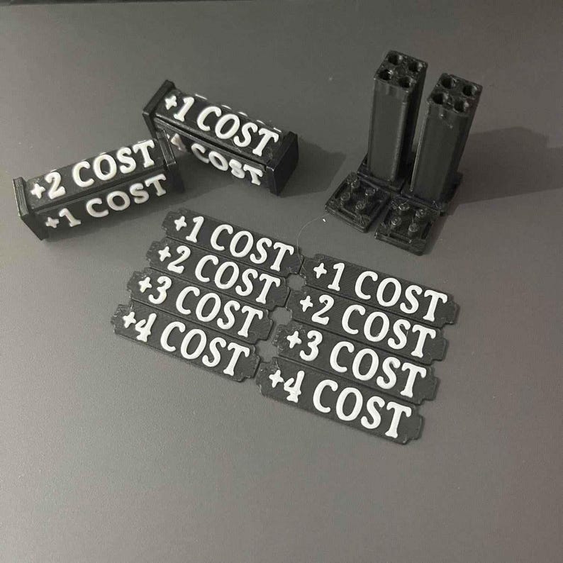 TCG Cost Change Tokens, increase/decrease costs, +/-1 to +/-4 costs, positive/negative, Fusion World, One Piece Buggy etc., 4 pieces image 7