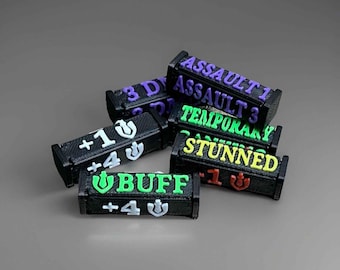 TCG Gametokens, Power Dice, Effects, Buffed, Ganking, Deflect, Assault, Shield, Tank, Temporary, Riftbound League of Legends TCG, 5/6 pcs.