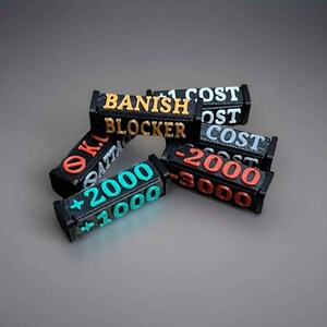 TCG Gametokens, Effektwürfel, Power Counter, Can't Attack, Double Attack, Rush, Banish, Blocker, Freeze, Cost Reduction, One Piece, 5/6 Stk.